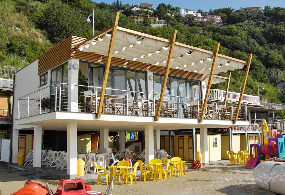 facciata stabilimento balneare